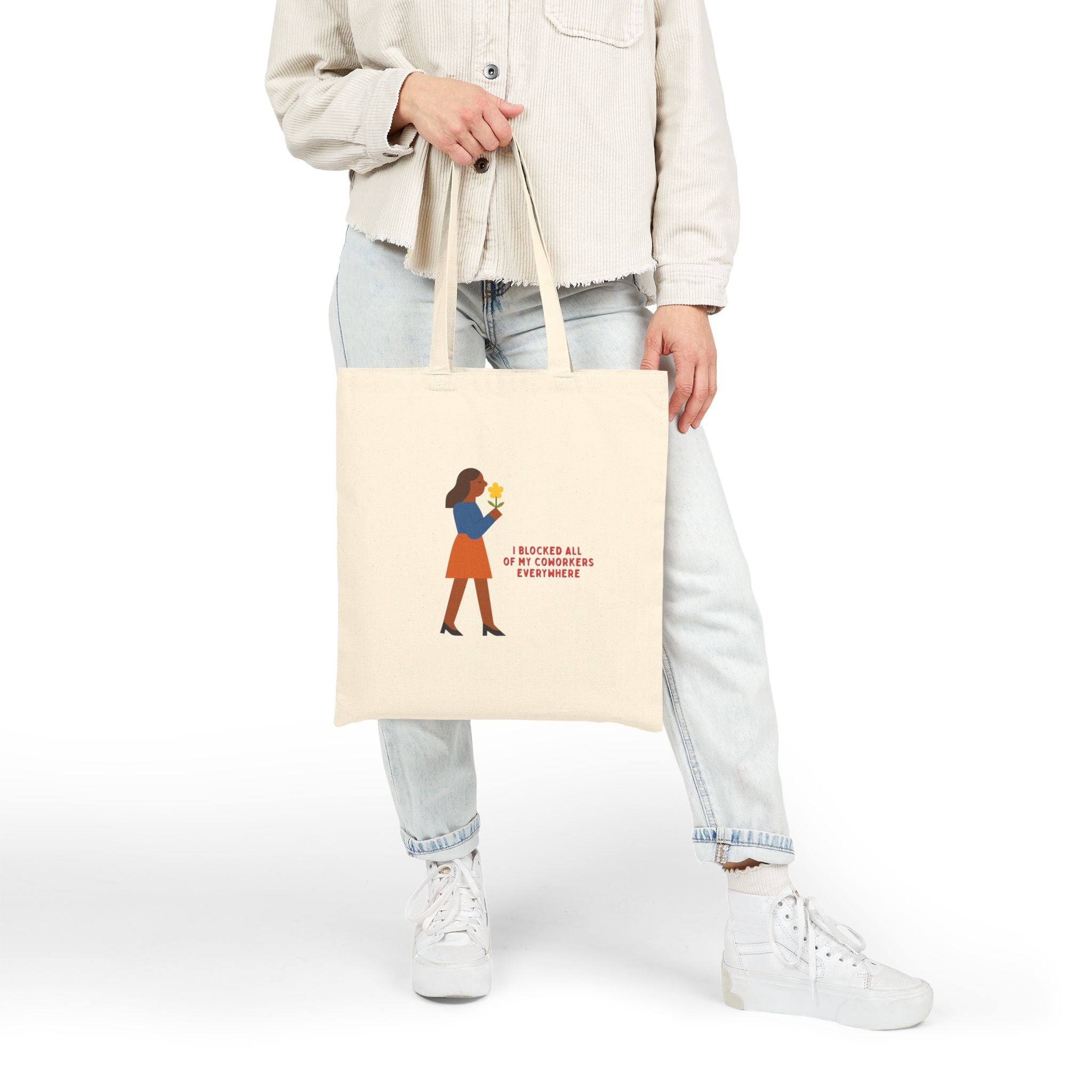 Blocked Coworkers Cotton Canvas Tote
