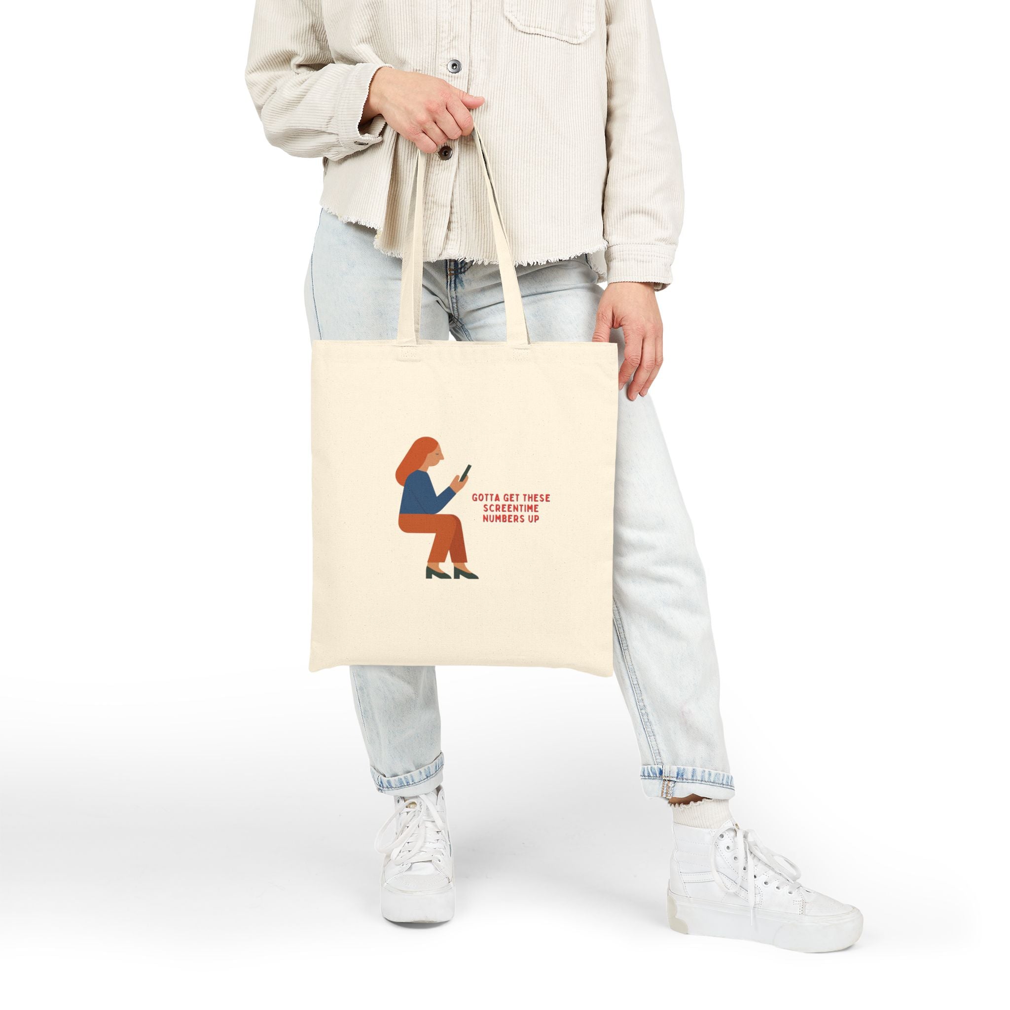 Screentime Cotton Canvas Tote