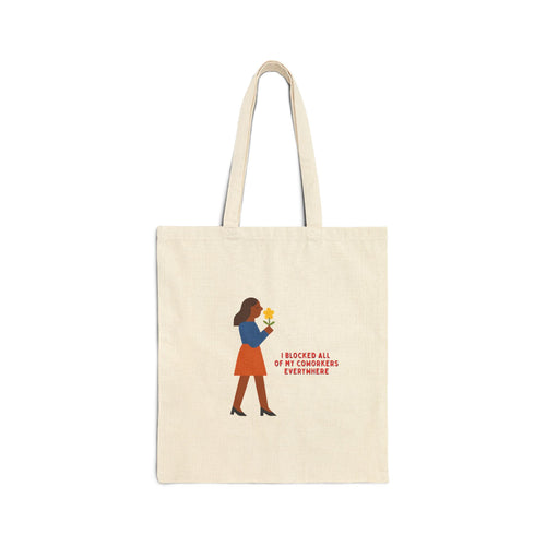 Blocked Coworkers Cotton Canvas Tote