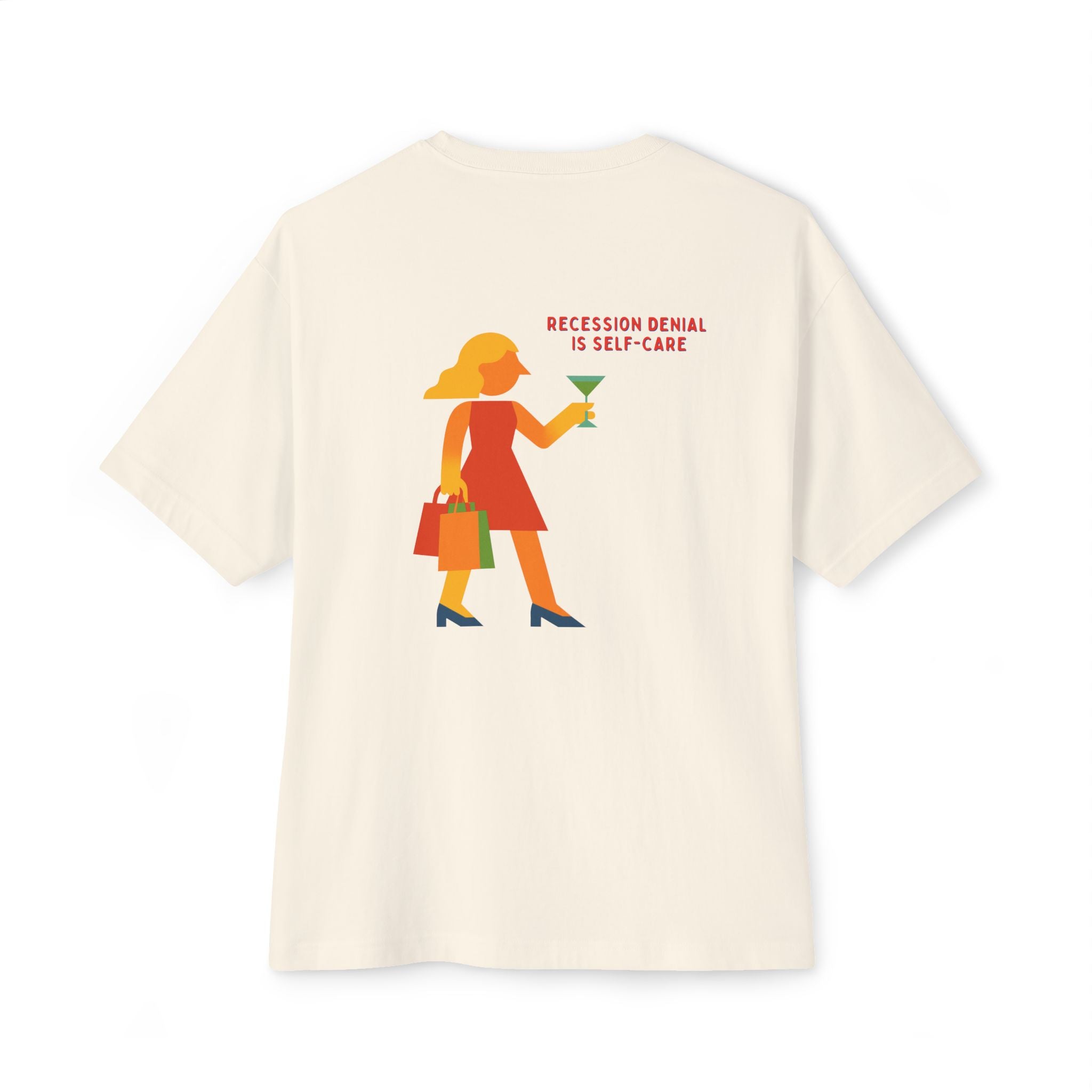 Recession Denial Oversize Unisex Graphic Tee