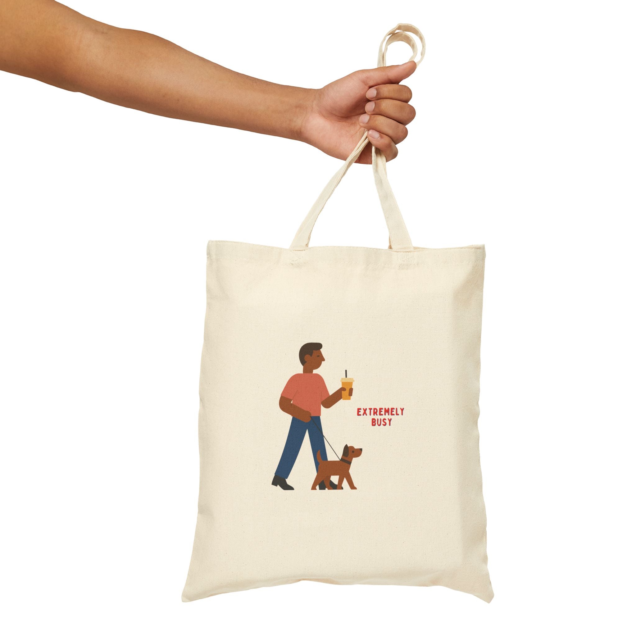 Extremely Busy Cotton Canvas Tote