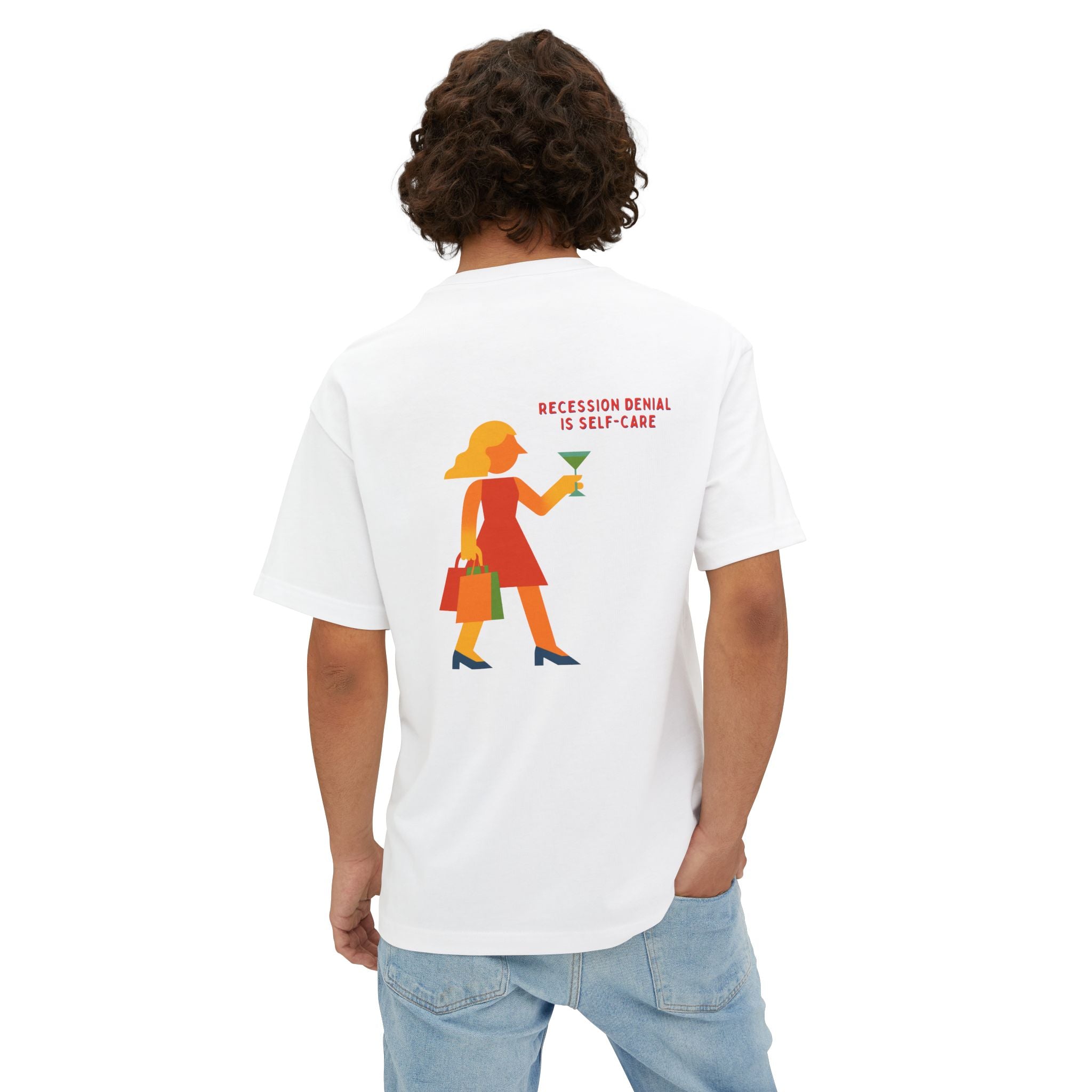 Recession Denial Oversize Unisex Graphic Tee