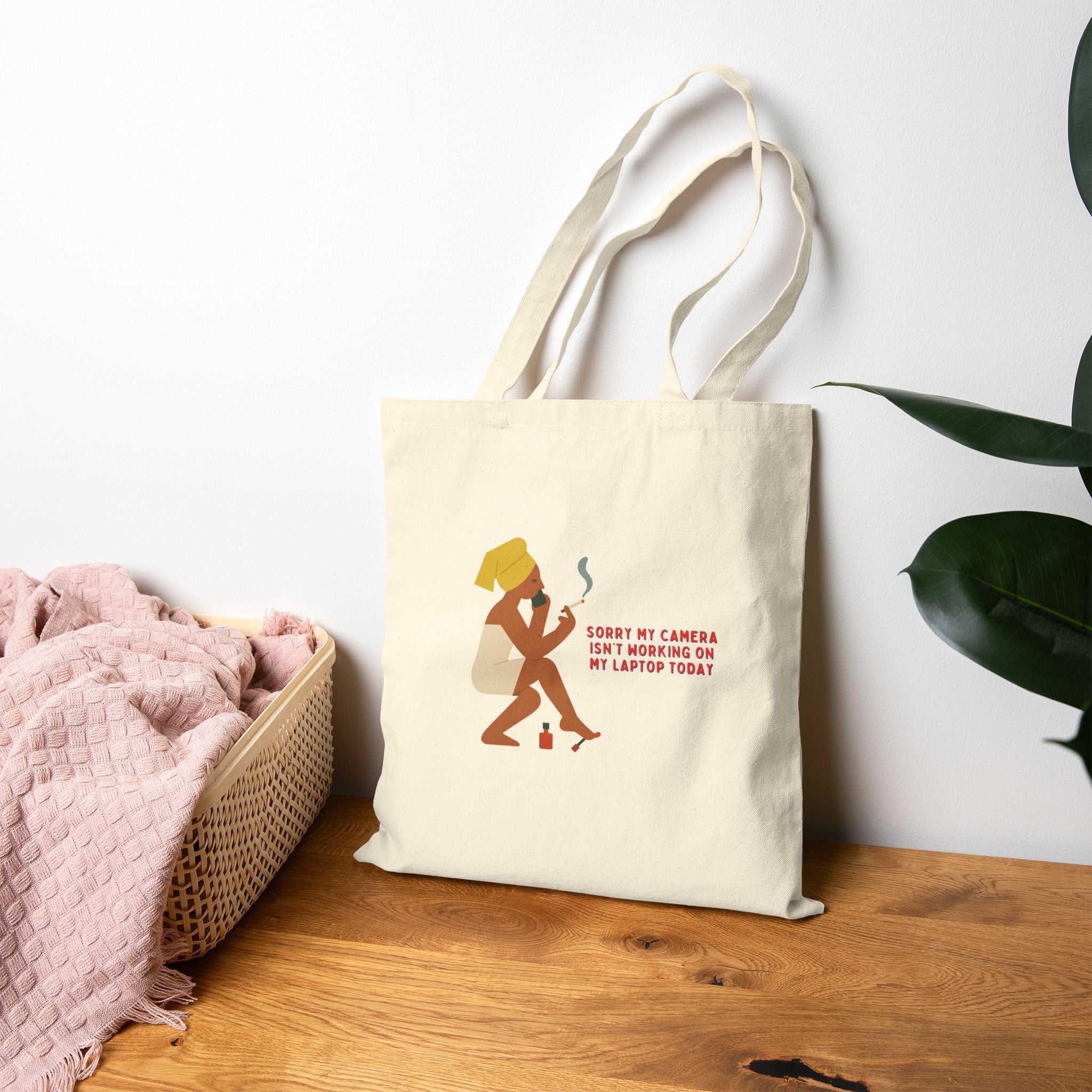 WFH Day Cotton Canvas Tote