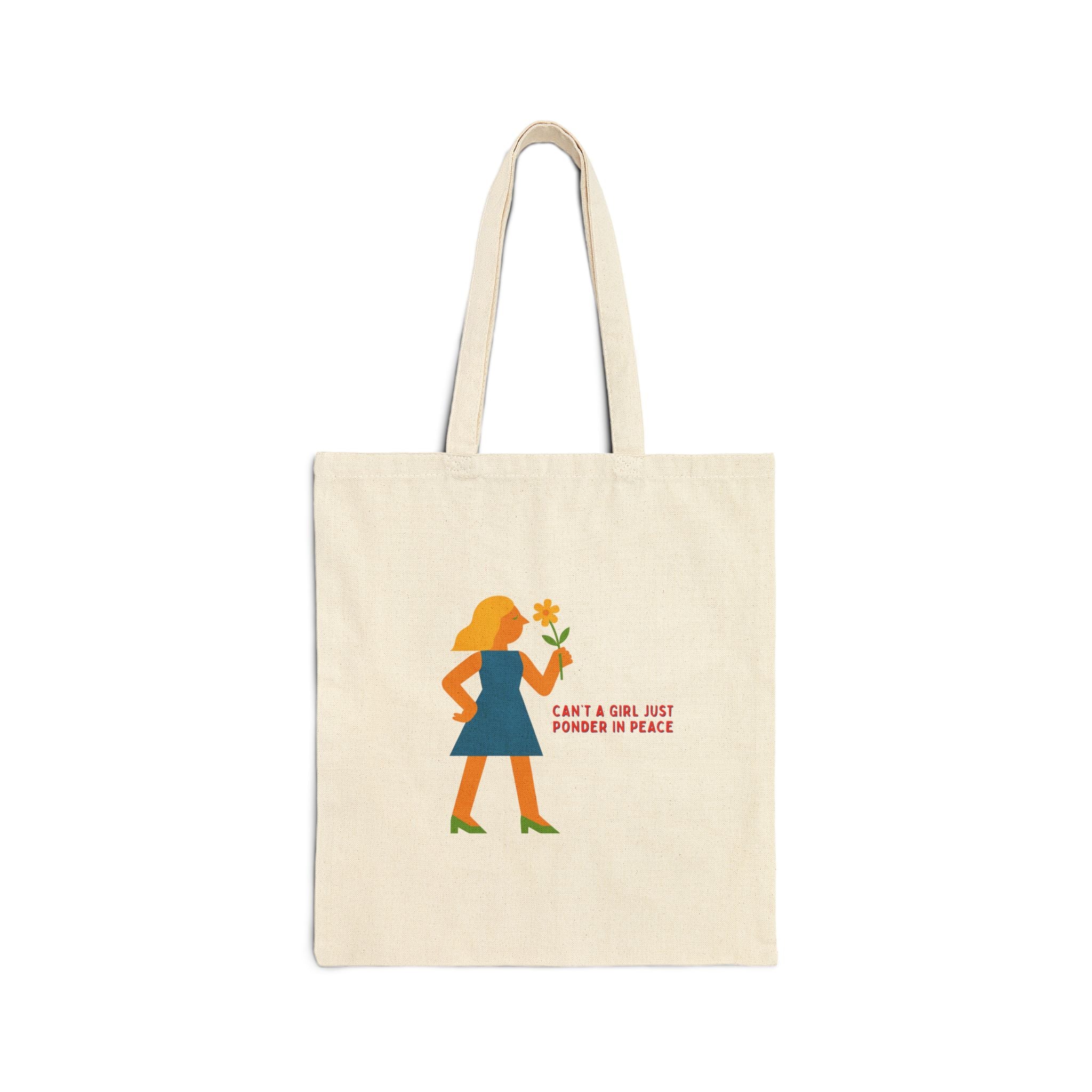 Flower Girl Cotton Canvas Tote