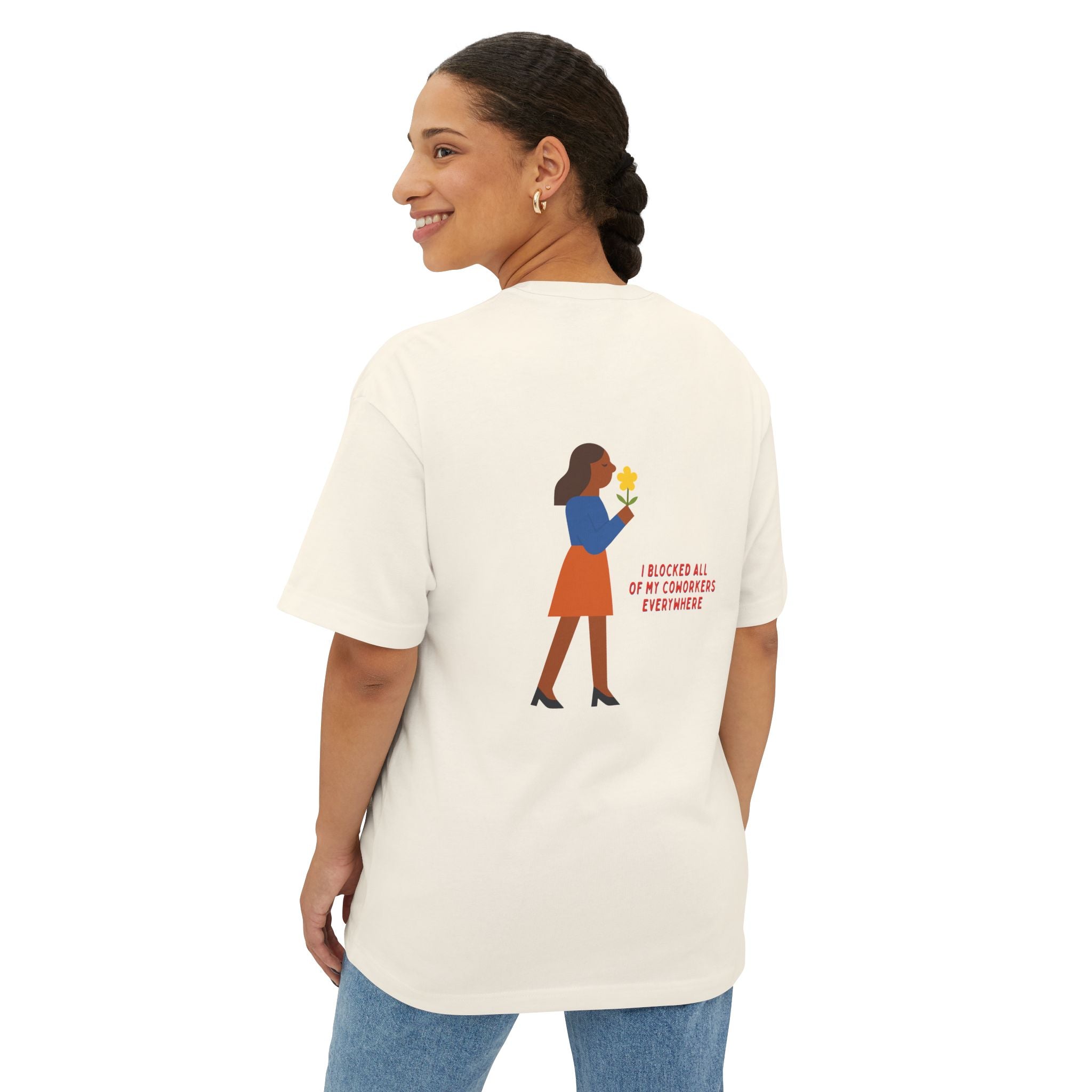 Blocked Coworkers Oversize Unisex Graphic Tee