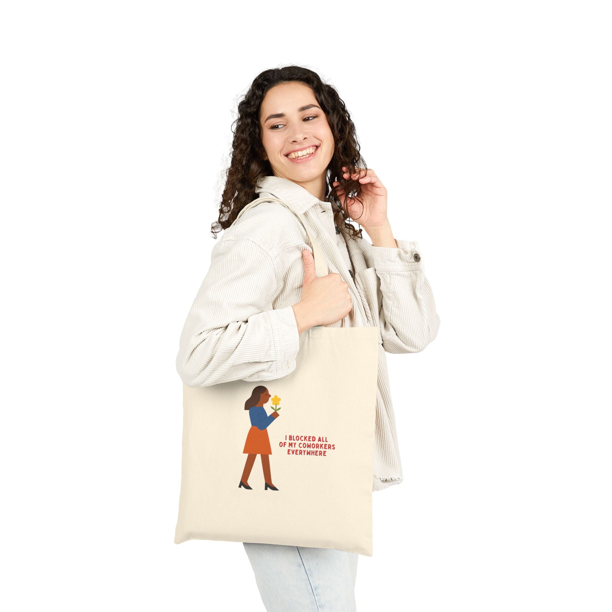 Blocked Coworkers Cotton Canvas Tote