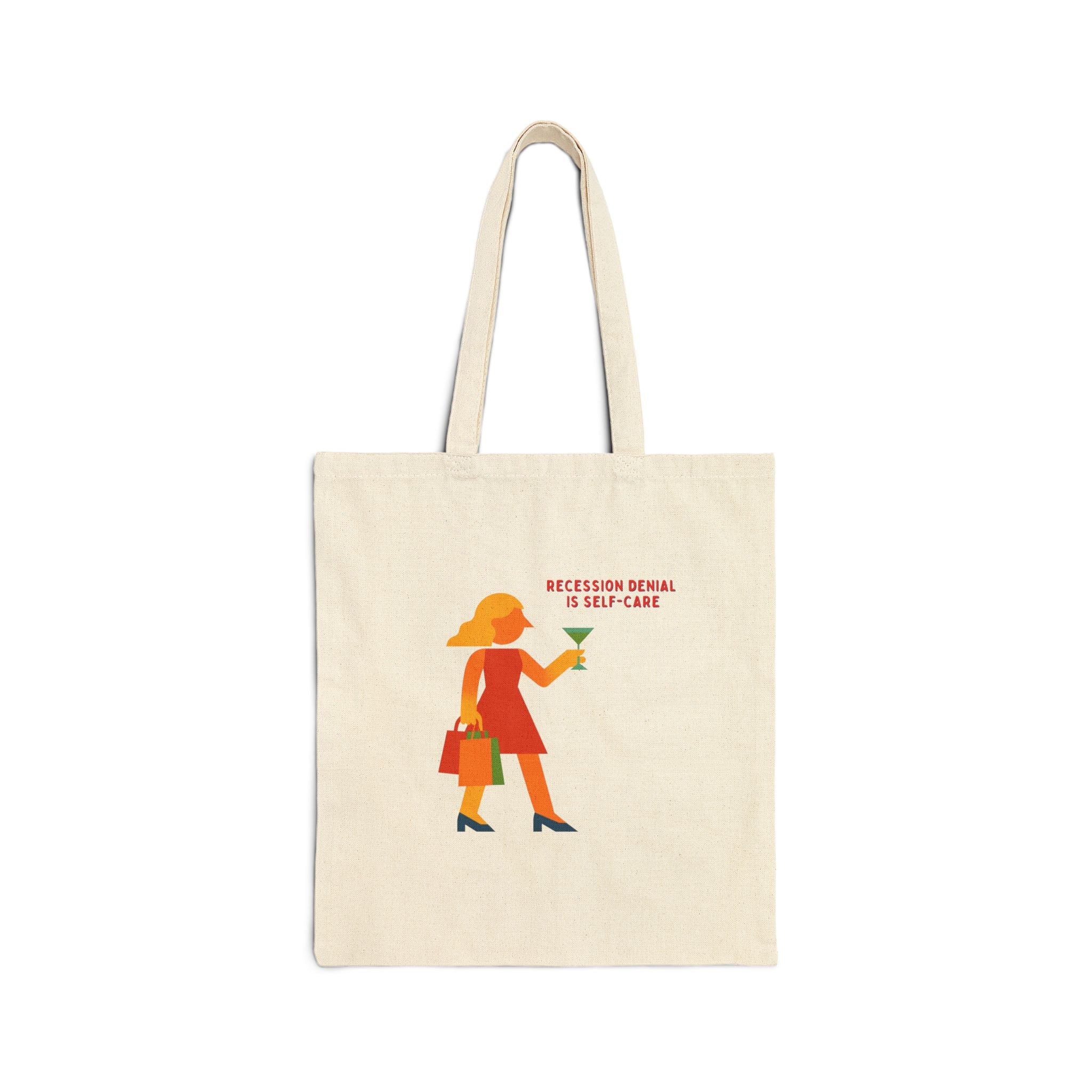 Recession Denial Cotton Canvas Tote