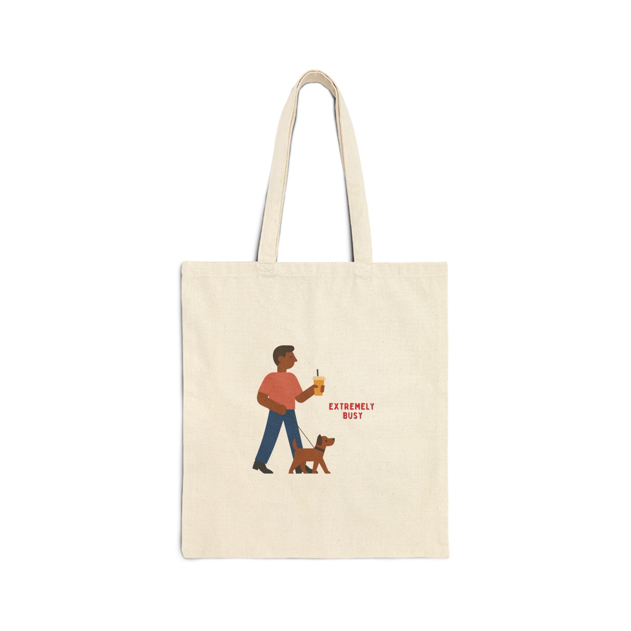 Extremely Busy Cotton Canvas Tote
