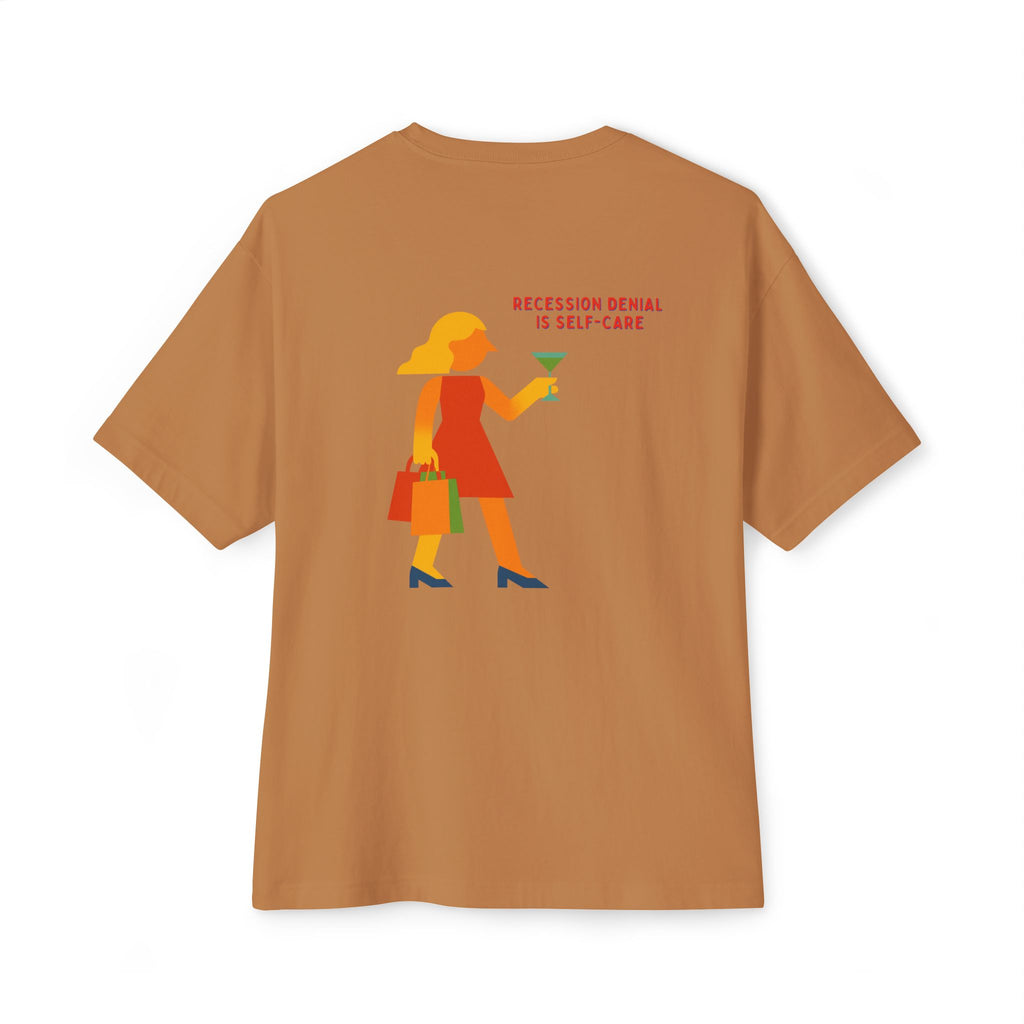 Recession Denial Oversize Unisex Graphic Tee