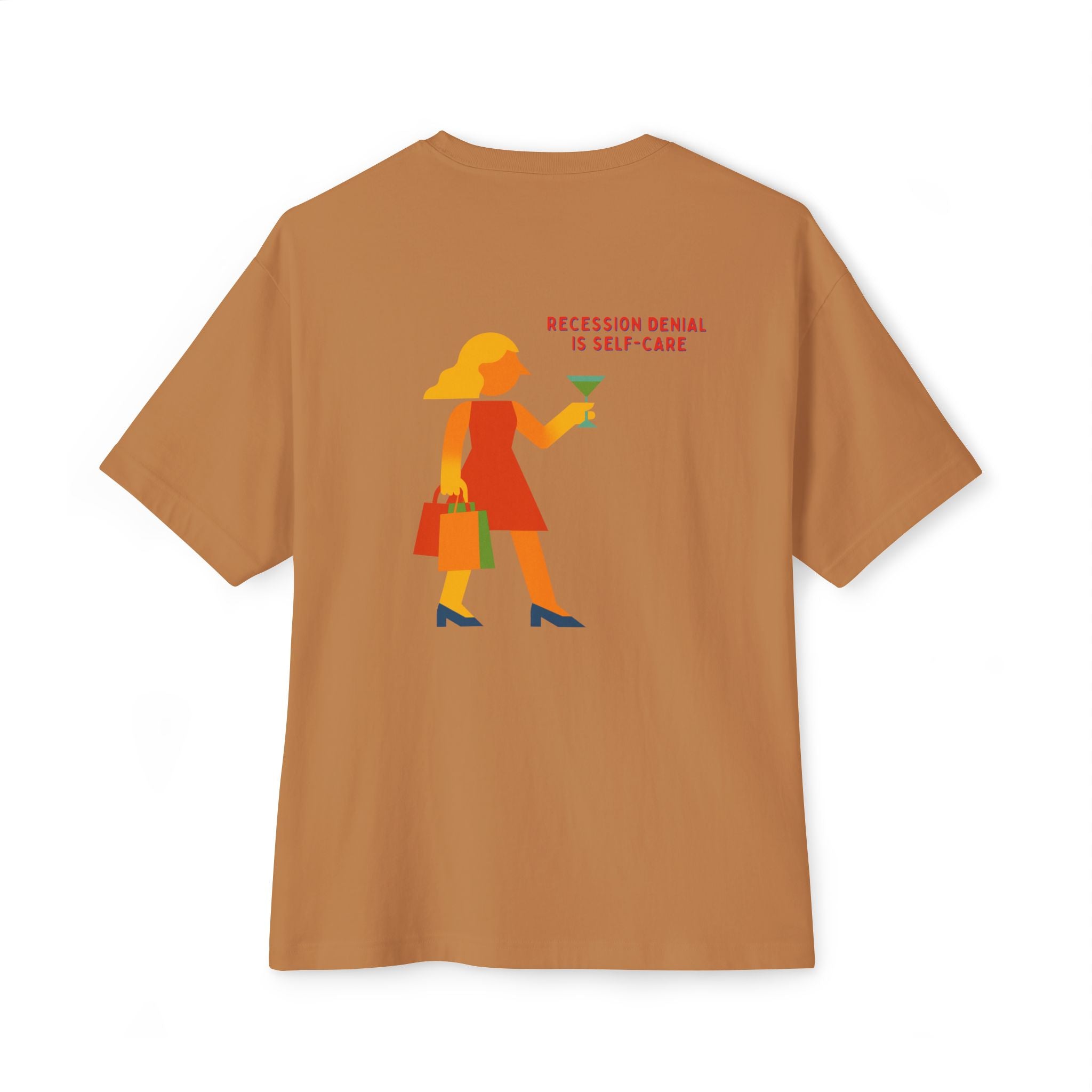 Recession Denial Oversize Unisex Graphic Tee