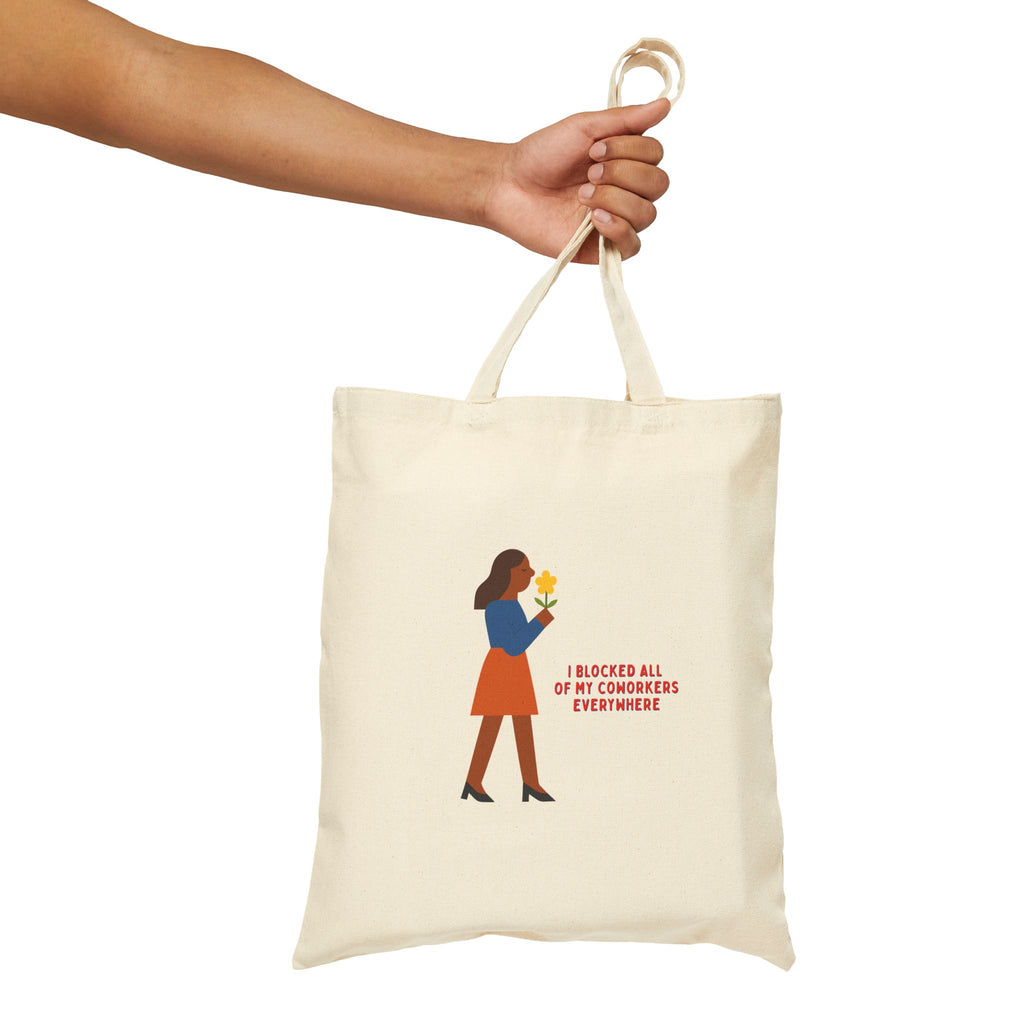 Blocked Coworkers Cotton Canvas Tote