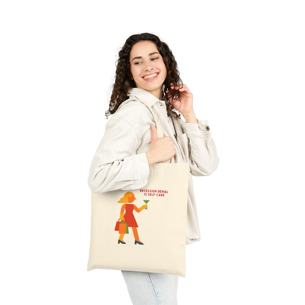 Recession Denial Cotton Canvas Tote